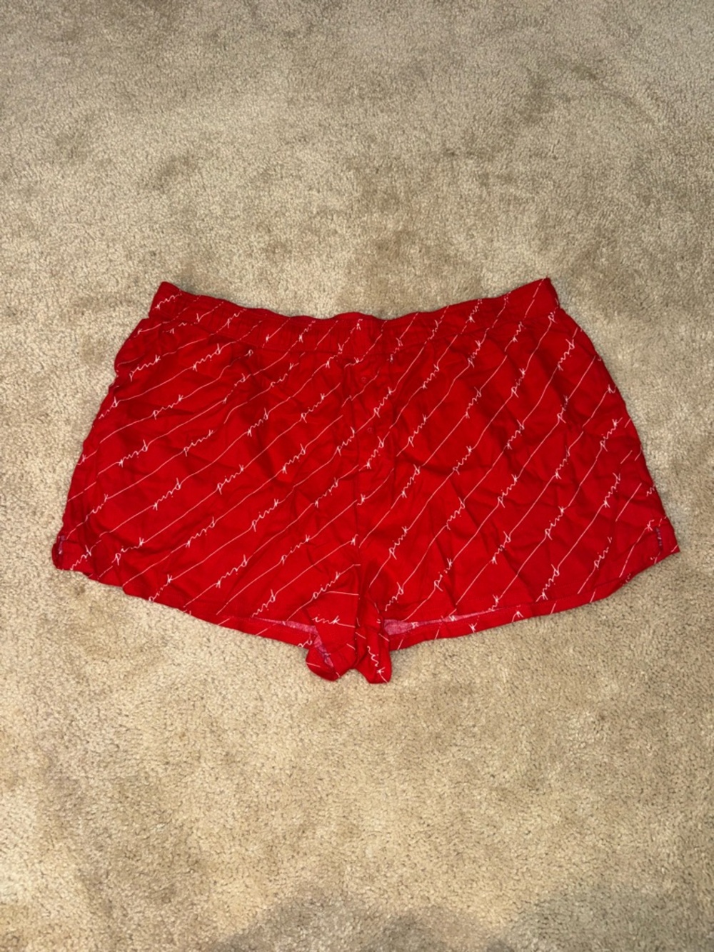PINK Victoria's Secret Red Script Sleep Shorts